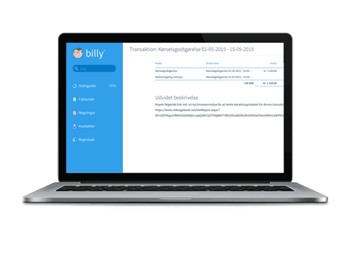 Dit kørselsregnskab er integreret med Billy